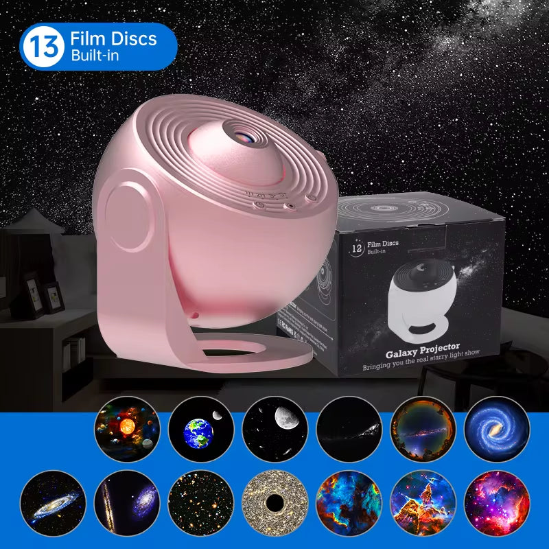 Enchanting Night Light Galaxy Projector - 360° Rotating Starry Sky Lamp for Kids' Bedrooms, Perfect for Valentine's Day Gifts and Wedding Decor