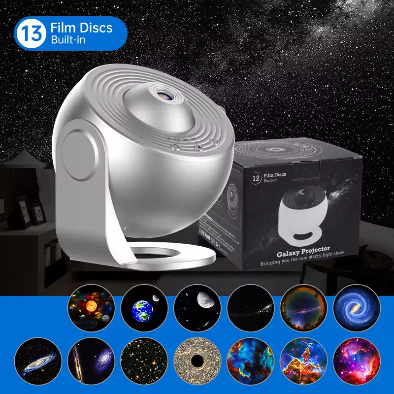 Enchanting Night Light Galaxy Projector - 360° Rotating Starry Sky Lamp for Kids' Bedrooms, Perfect for Valentine's Day Gifts and Wedding Decor