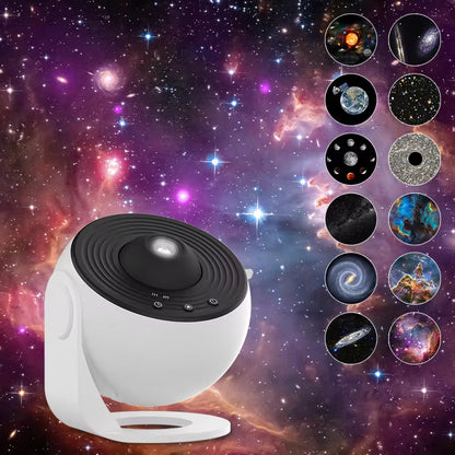 Enchanting Night Light Galaxy Projector - 360° Rotating Starry Sky Lamp for Kids' Bedrooms, Perfect for Valentine's Day Gifts and Wedding Decor